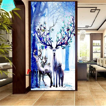 

PSHINY 5D DIY Diamond embroidery sale deer animals Full drill square rhinestones pictures Diamond Painting home decoration new