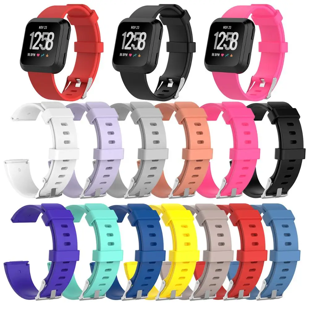 

LEMFO For fitbit versa band Colorful Silicone Replacement Watchband Smart Accessories Bracelet Wrist Strap Small Large Size