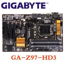 LGA1150 DDR3 Z97 Gigabyte GA HD3 100% оригинальная материнская плата USB3.0 32G