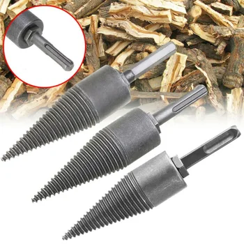 

Firewood Machine Drill Wood Cone Reamer Punch Driver Drill Bit Split Drilling Tools Electric Wood Cut Tool Drill Bit #1