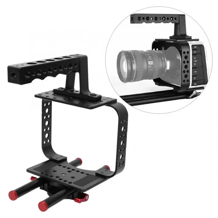 Metal Camera Cage Kit Top Handle Grip Stabilizer Mount for BMCC 2.5K BMPC 4K Camcord Camera Stabilizer Kit