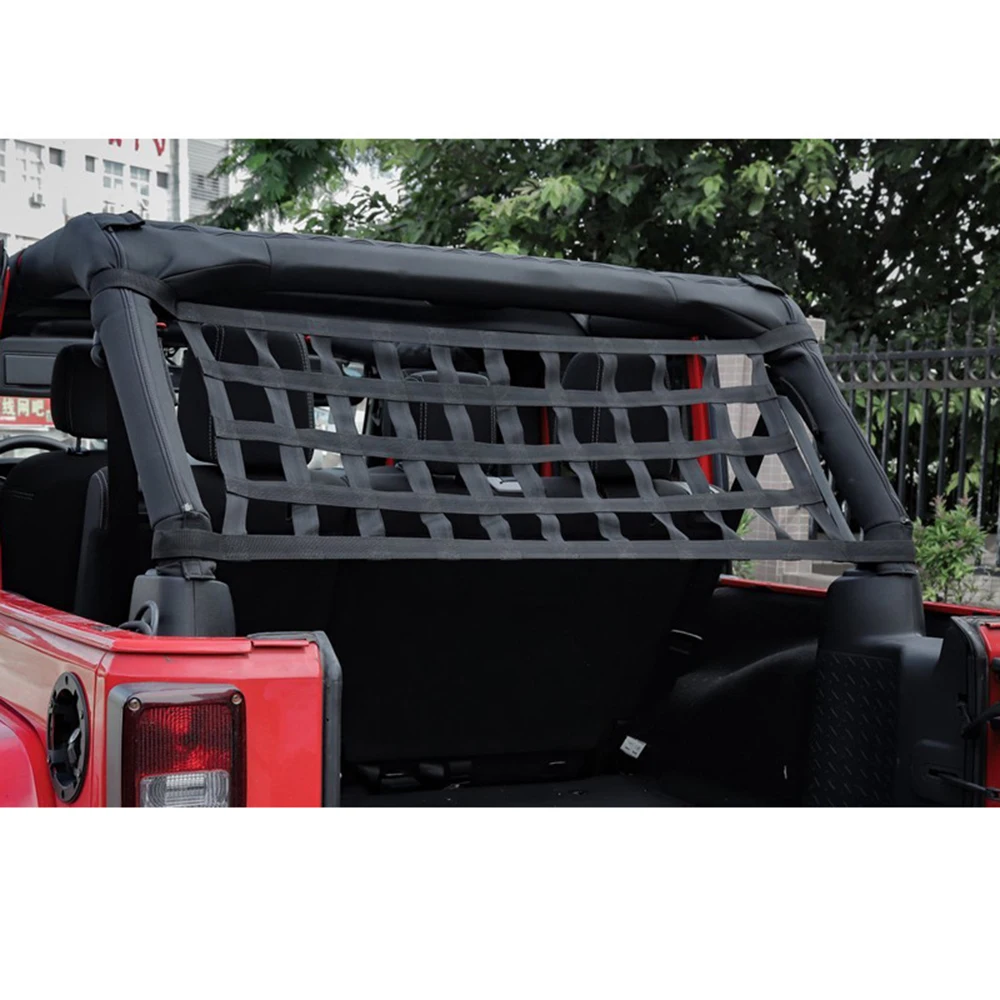 Дополнительная грузовая сетка на крышу для Jeep Wrangler TJ JK черный анти-УФ ЗАМЕНА