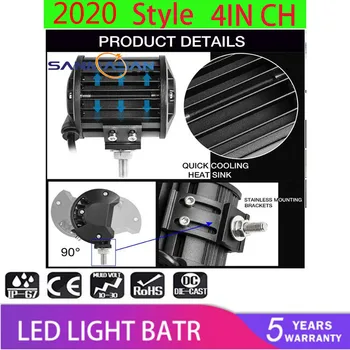 

Car Headlight Fog Light Elliptical Lens Light 60W 4INCH Car Three-row LED Work Light Wide And Direct Illumination Waterproof