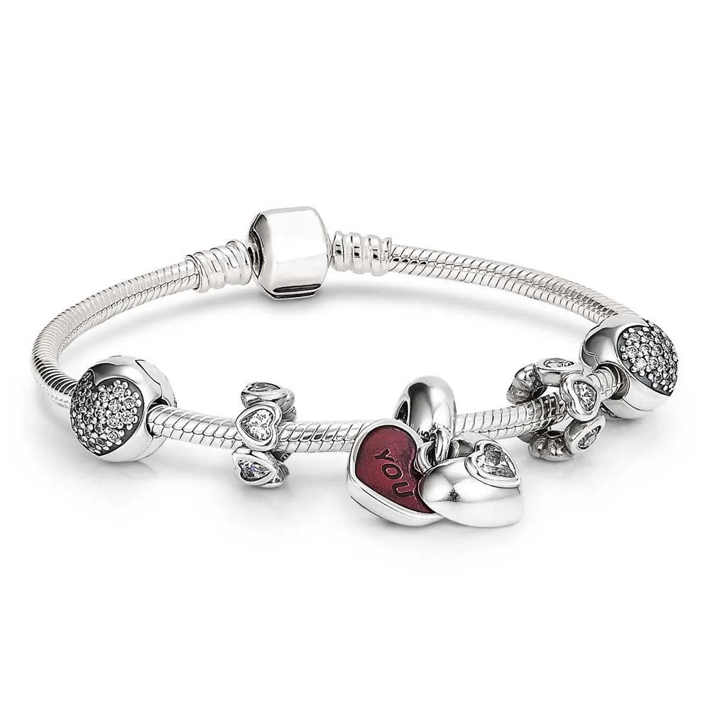 

NEW Book Di 100% 925 Sterling Silver SALE - ANNIVERSARY GIFT SET fit DIY Original charm Bracelets jewelry A set of prices