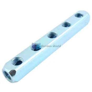 

Air Compressor 1/4PT 5-Way Air Hose Pipe Inline Manifold Block Splitter