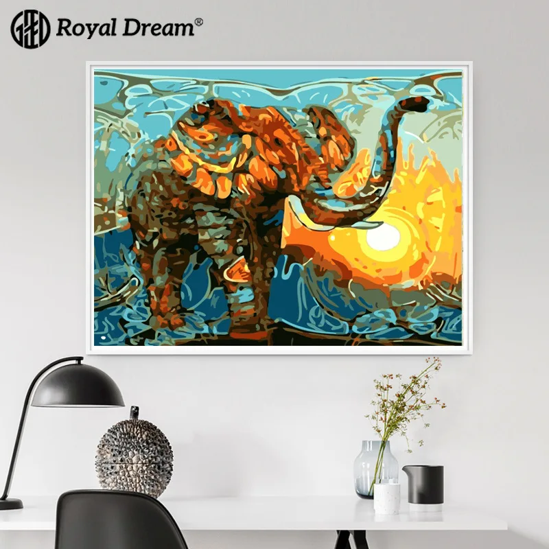 

DIY Digital Oil Painting like Animal Oil Painting Entrance Electric Meter Box Decorative Painting DIY Handmade Painting Living R
