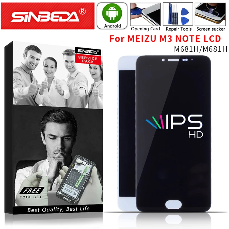 5 ''для MEIZU M3 Note L681H M681H ЖК-дисплей сенсорный экран 100% протестирован с рамкой