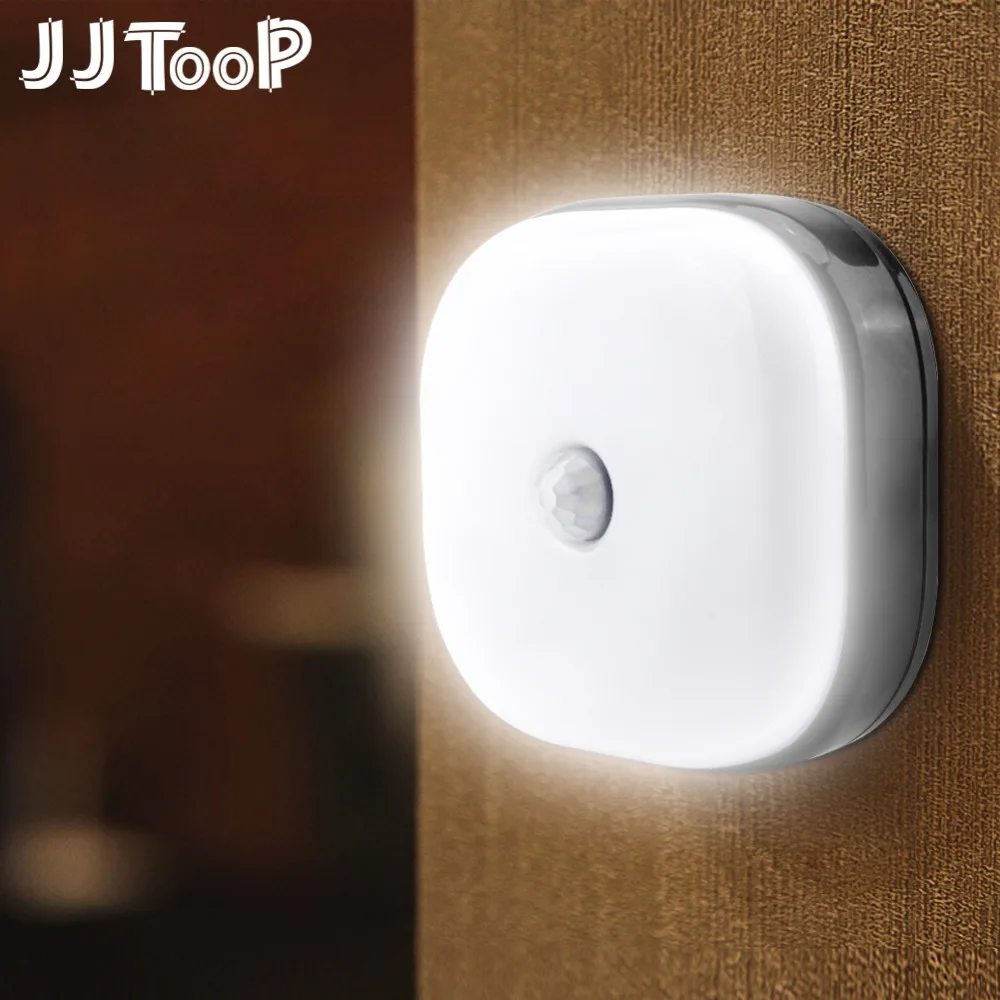 Светодиодный ночник с датчиком движения квадратная мини лампа для спальни