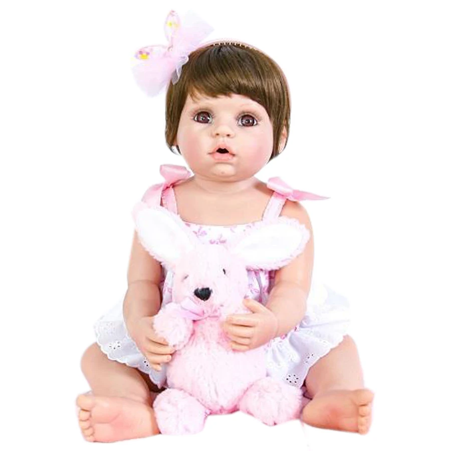 55 см силиконовая кукла для новорожденных игрушка девочки Boneca 22 дюйма виниловая