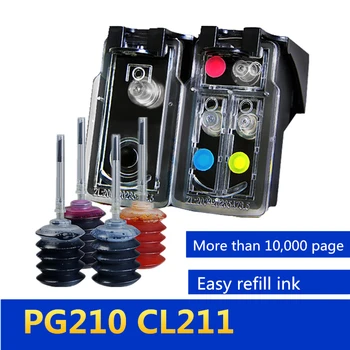 

GraceMate Refillable ink cartridge replacement for Canon PG-210 CL-211 for Pixma IP2700 IP2702 MP240 MP250 MP260 MP270