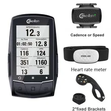 Meilan M1 gps навигационный велокомпьютер Bluetooth Спидометр соединяется с монитором Cadence/HR(не включает