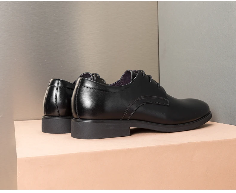 AOKANG/Мужские модельные туфли мужские туфли «Дерби» из натуральной кожи Высококачественная модная официальная обувь мужская деловая обувь на плоской подошве Большие размеры