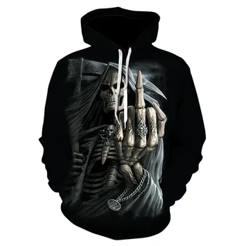 

2020 Hot new skull men's Hoodie Sweatshirt 3D printing funny hip hop hoodie Gothic Skull Hoodie autumn jacket men's sportswear