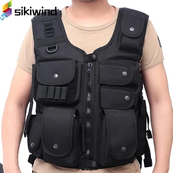 

Hot Sale 800D Molle Vest Multi-pocket Detachable Vest for Black Durable Outdoor Camping Hunting Adventure Accessories