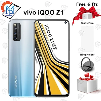 Перейти на Алиэкспресс и купить Оригинальный vivo iQOO Z1 5G мобильный телефон 6,57 дюймов 144 Гц Частота обновления 6 ГБ 128 ГБ MTK1000 Plus NFC 4500 мАч 44 Вт SupperVOOC смартфон