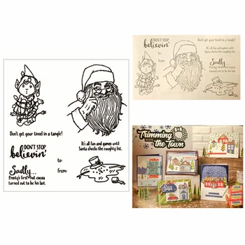 

New 2020 Metal Cutting Dies and Scrapbooking For Paper Making Christmas Santa Claus Embossing Frame Card Stamps Stampin Up Set