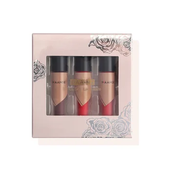 

3PCS/SET Velvet Matte Liquid Lipstick Lip Gloss Set Tint Lasting Moisturizing Non-stick Cup Lip Glaze Liquid Lip Glaze MAG5017