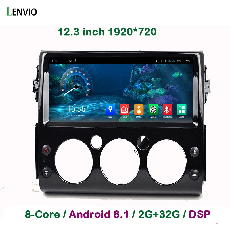 12 3 &quotDSP RAM 2 Гб + 32 ГБ 8 ядерный Din Android 1 Автомобильный DVD Радио GPS навигация для Toyota FJ