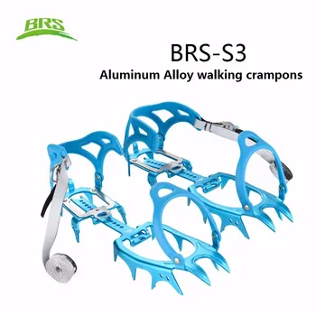 BRS 14 Teeth Claws Snow Crampons Walking Crampon Aluminium Alloy Spike Ice Grippers Mountaineering Climbing Equipment BRS-S3 6