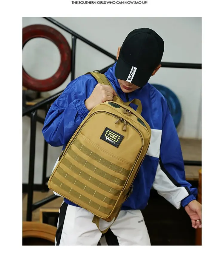 

Jedi Survival Chicken Tertiary Bag Outdoor Sports Riding Army Fans Shoulder Computer Backpack Junior Middle School Young STUDENT