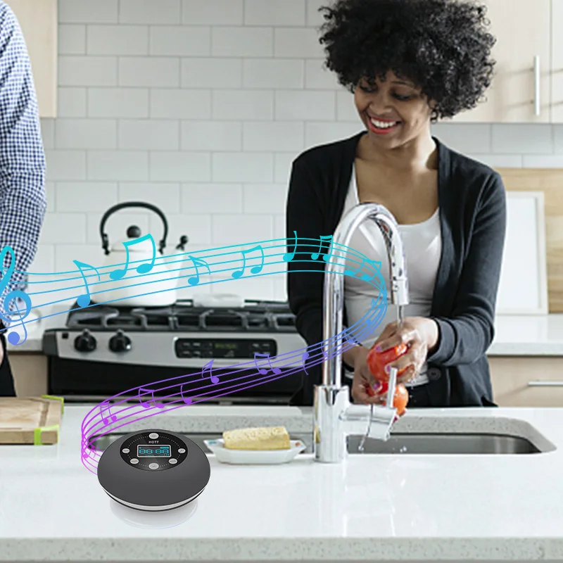 Беспроводной динамик для душа с Bluetooth мощный водонепроницаемый Fm радиоприемник