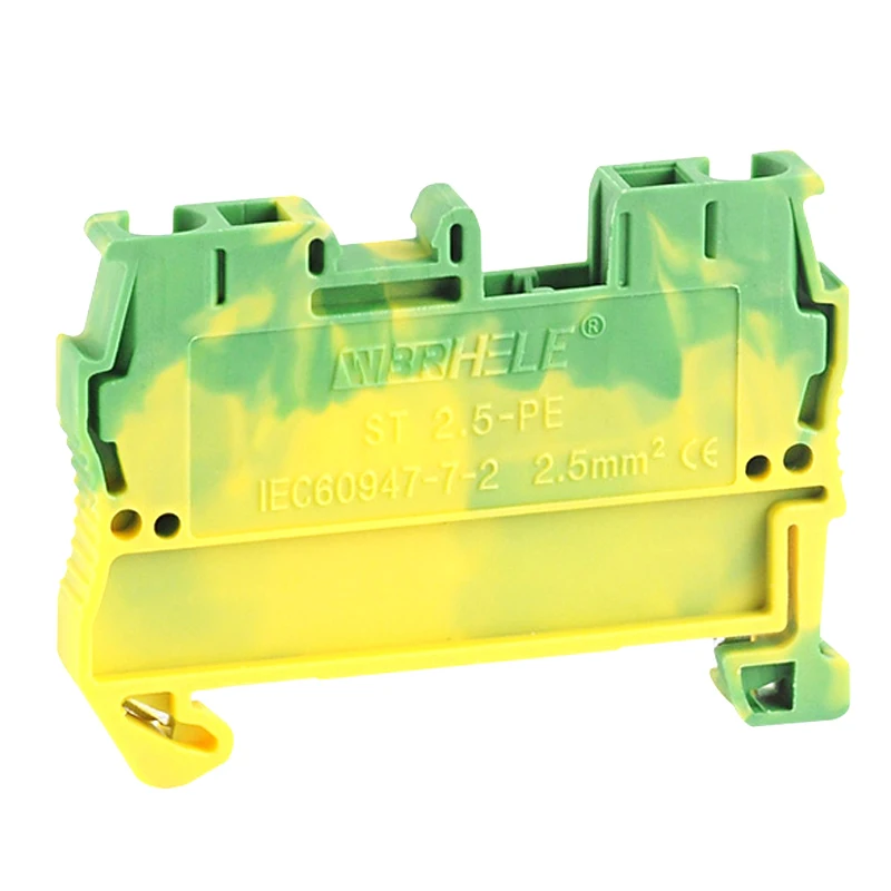1 шт. Сезон весна Клемма заземления блоки ST2.5 PE Bornier Din Rail желтый и зеленый цвета