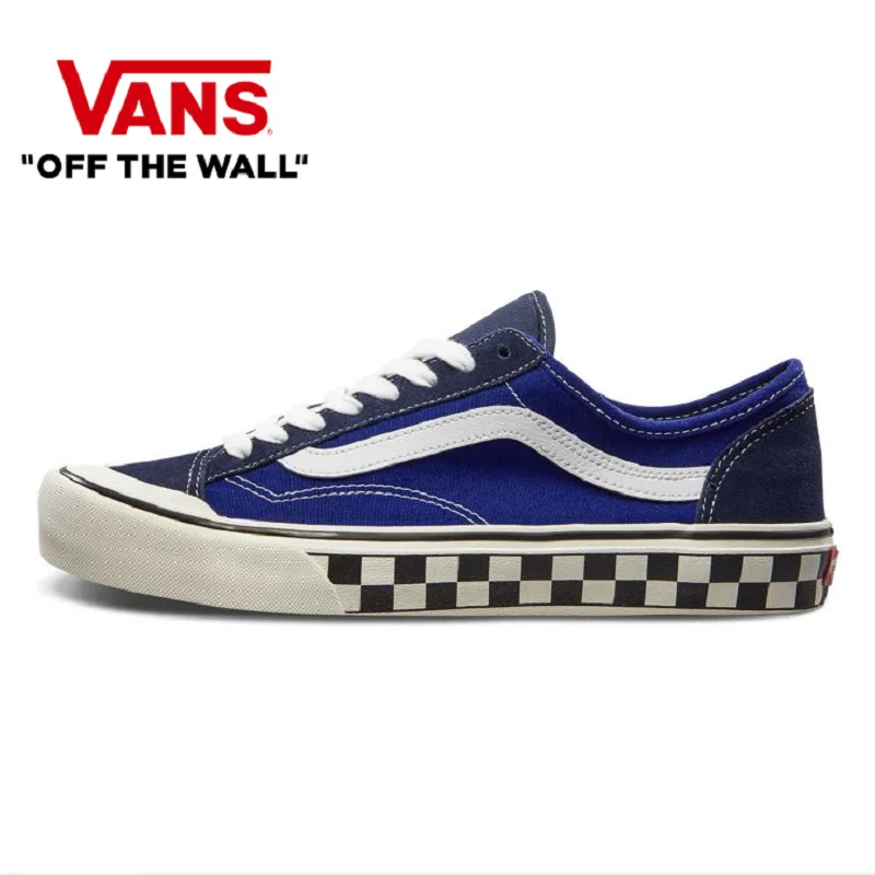 VANS Стиль 36 DECON; SF; сезон осень-зима Для мужчин и женская обувь, и аутентичный с Темно-синие открытый уличный Стиль решетки светильник VN0A3MVLVS9