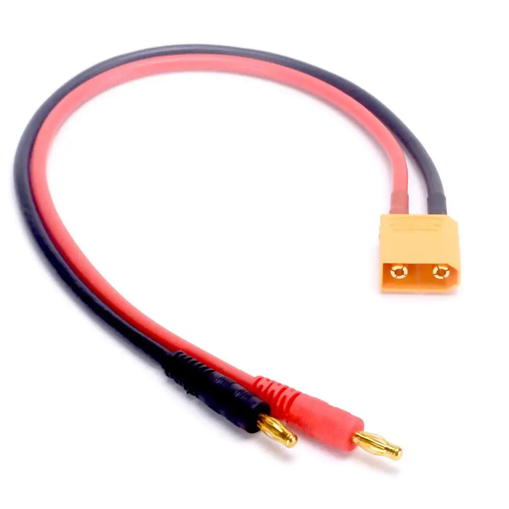 Зарядный кабель с банановыми штекерами XT90 4 мм 40 см 12AWG/14AWG для imax B6|Детали и