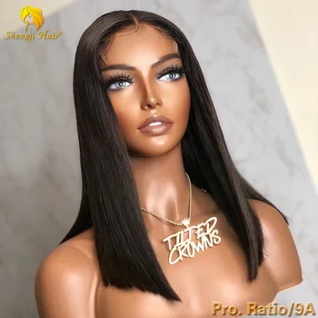 

Full Lace Wig Brazilian Remy Glueless Human Hair Wigs Straight Full Lace Wig Pre Plucked With Baby Hair For Black Women SHENGJI