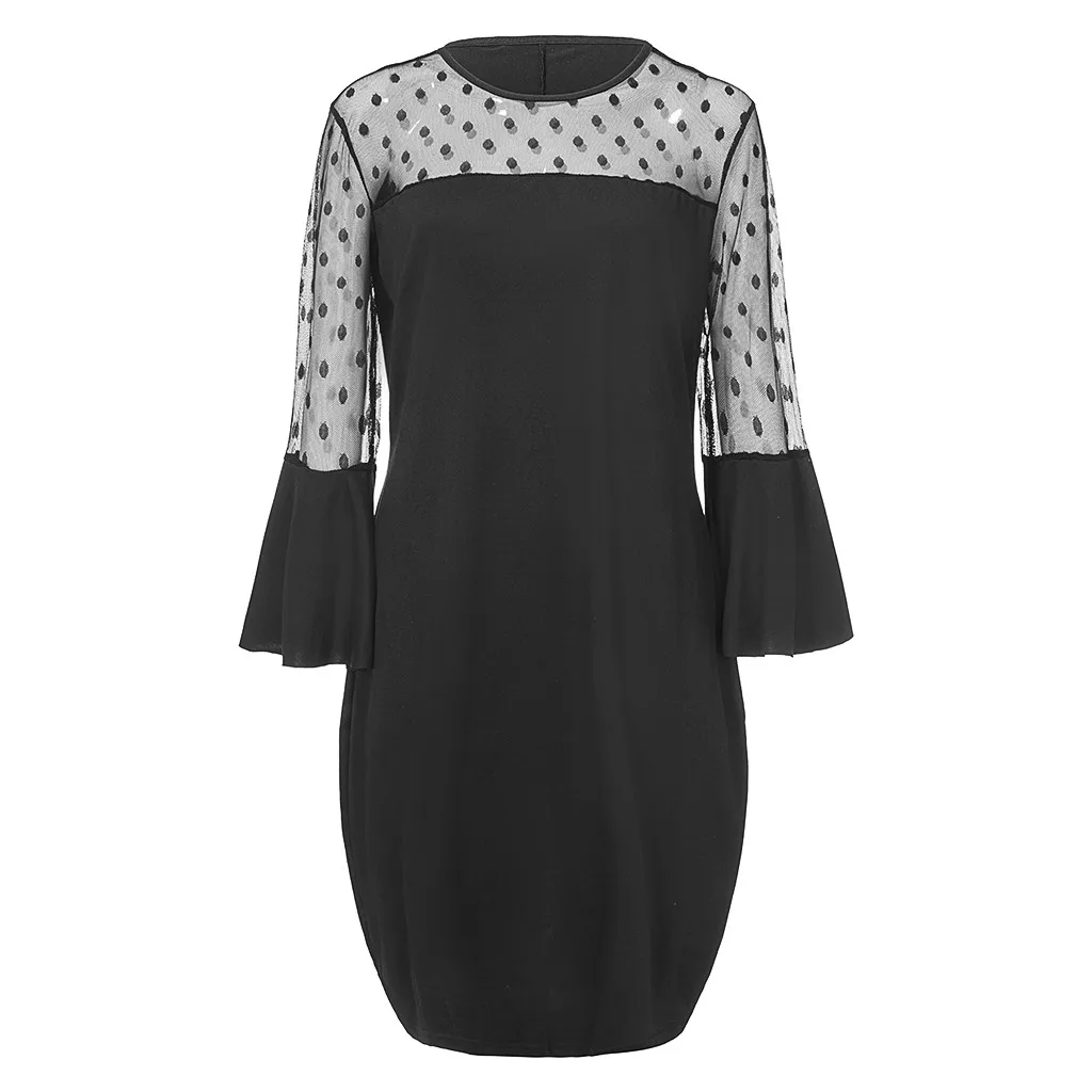 Женское платье ropa mujer vestidos de verano vestidos verano mujer robe femme Повседневное платье с длинными рукавами в стиле пэчворк 2XL-4XL Z4