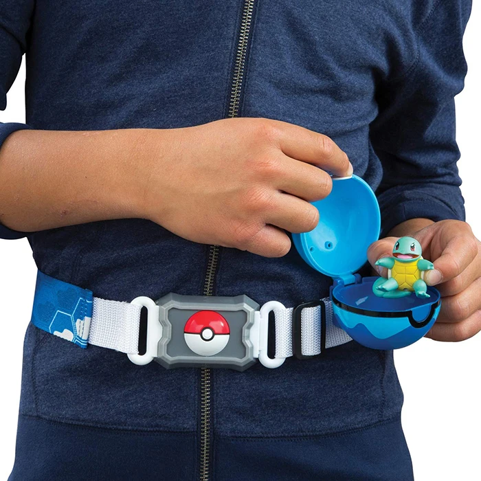 Оригинальные игрушки Pokemon Pokeball с ремнем, фигурка, модель игрушки, выдвижной пояс, подарки для детей, детские игрушки в коробке