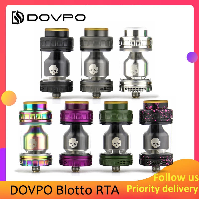 DOVPO Blotto RTA Стекло пузырь/ULTEM пузырьковая трубка 2/6 мл Танк 510 нить легкое наполнение электронная сигарета распылитель vs zeus X