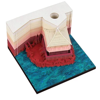 

Note Paper Art Diy 3D Memo Notes Pads Convenience Stickers Papers Card Craft Creative Post Notes Paper Art Crafts( Red)