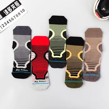 

Colorful Stripe Socks Fashion New Cotton Five Fingers Toe Mosaic Deodorant Business Casual Europe Wild Funny Sock for Sporty