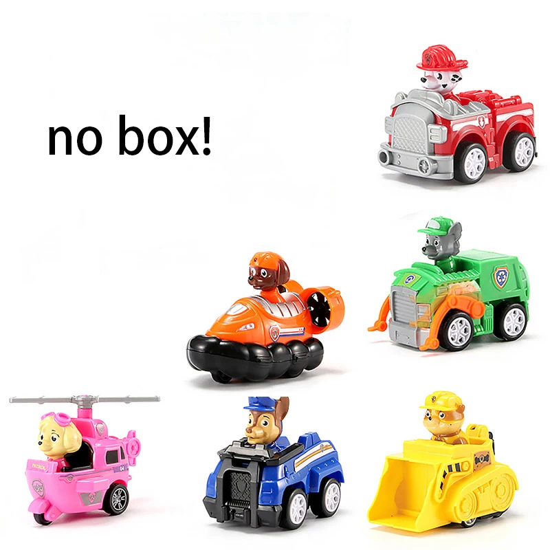 6 PCS no box 12 шт./лот, модель «Щенячий патруль», миниатюрные фигурки, игрушки для украшения дома, миниатюрные поделки, креативная кукла, фигурка щенка, 30D - Цвет: 6 PCS no box
