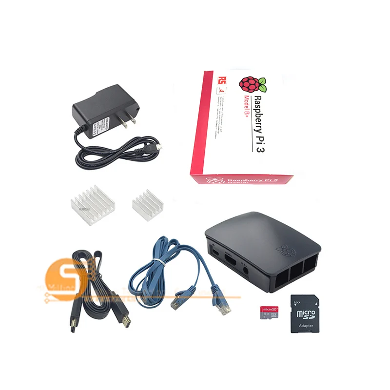 2019 Новинка! Raspberry Pi 3 модуль B +/3B ++ чехол + клавиатура радиатор SD карта 16 Гб кабель HDMI