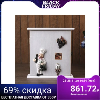

Housekeeper wood 6 hooks "Chef from Greece" 22.5x21x6.5 cm 3556594