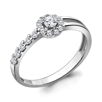 

Ring AQUAMARINE with cubic, silver 925