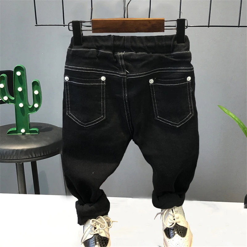 pants Комплекты одежды для мальчиков 2, 3, 4, 5, 6 лет толстый Повседневный свитер джинсы пуховый жилет детский спортивный костюм из 3 предметов спортивный костюм для мальчиков осень-зима - Цвет: pants