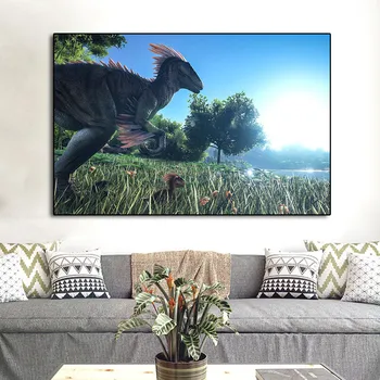 

Ark Survival Evolved Hit NEW Game Oil Painting on Canvas Posters and Prints Cuadros Wall Art Pictures For Living Room Decor
