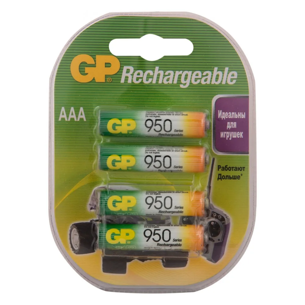Батарейка аккумуляторная GP LR03, АAА, 4 шт
