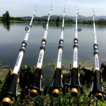 MEGA SALE ❤️ GHOTDA Sea Pole Carbon FRP Material Fishing Rod Quality 2.1m - 3.6m Telescopic fishing rod carbon fiber Spinning Rod - discount item 51% OFF Sports & Entertainment