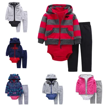 

Fetchmous Winter Baby Clothes 3Pcs/sets Newborn Infantil Boy Girl Kid Clothing Coat+Bodysuits+Pant roupas de bebe