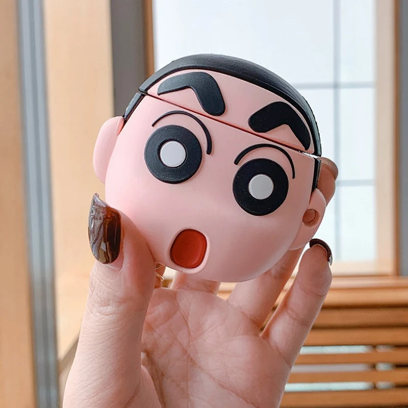 3D Милые чехлы для наушников Crayon Shin-chan Shinnosuke Nohara для Apple Airpods 1/2 японская мультяшная Защитная силиконовая крышка