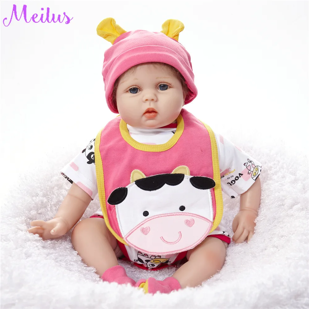 2" 55 см Reborn куклы экшн-фигурка игрушки мягкая ткань тело Reborn Baby Doll детские игрушки принцесса образование Brinquedos