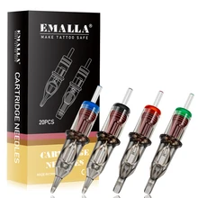 20PCS Gray Tattoo Cartridge Needle RL/RS/M1/RM Disposable Semi-Permanent Eyebrow Lip Makeup Cartridge Needles for Tattoo Machine