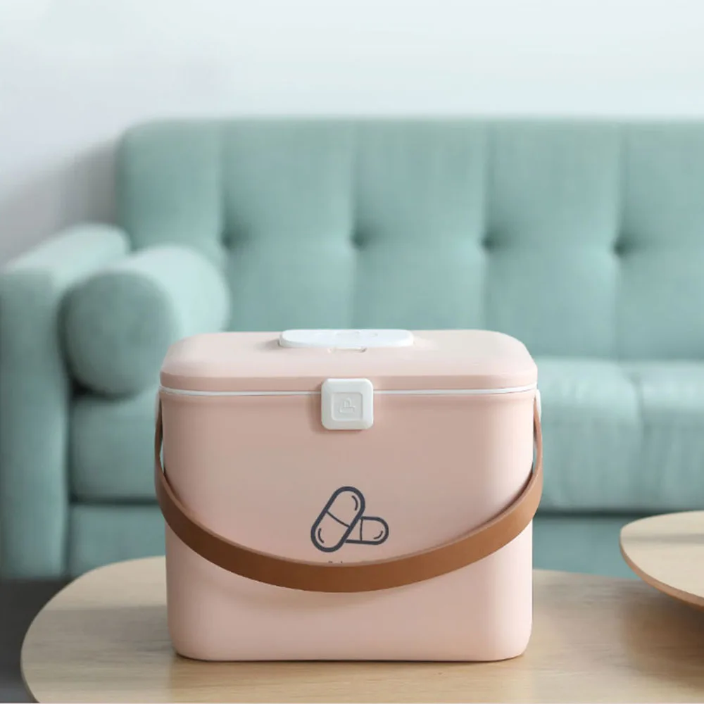 Home Medicine Storage Box First Aid Box Layered Large Capacity Portable Bag Multi-Divided Compartment Well Sealed Pill Cases