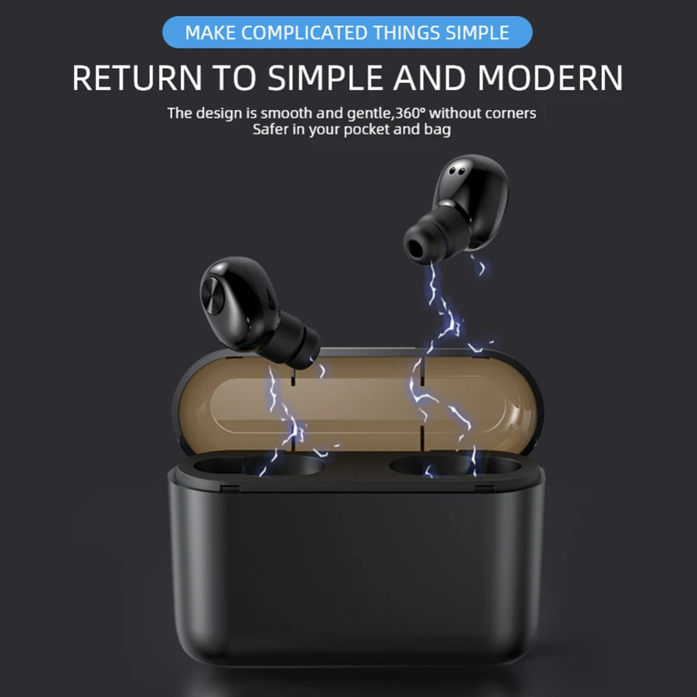 Mini Bluetooth In ear with Charging Box Wireless 110 hours wireless music Sports for iPhone Samsung Android