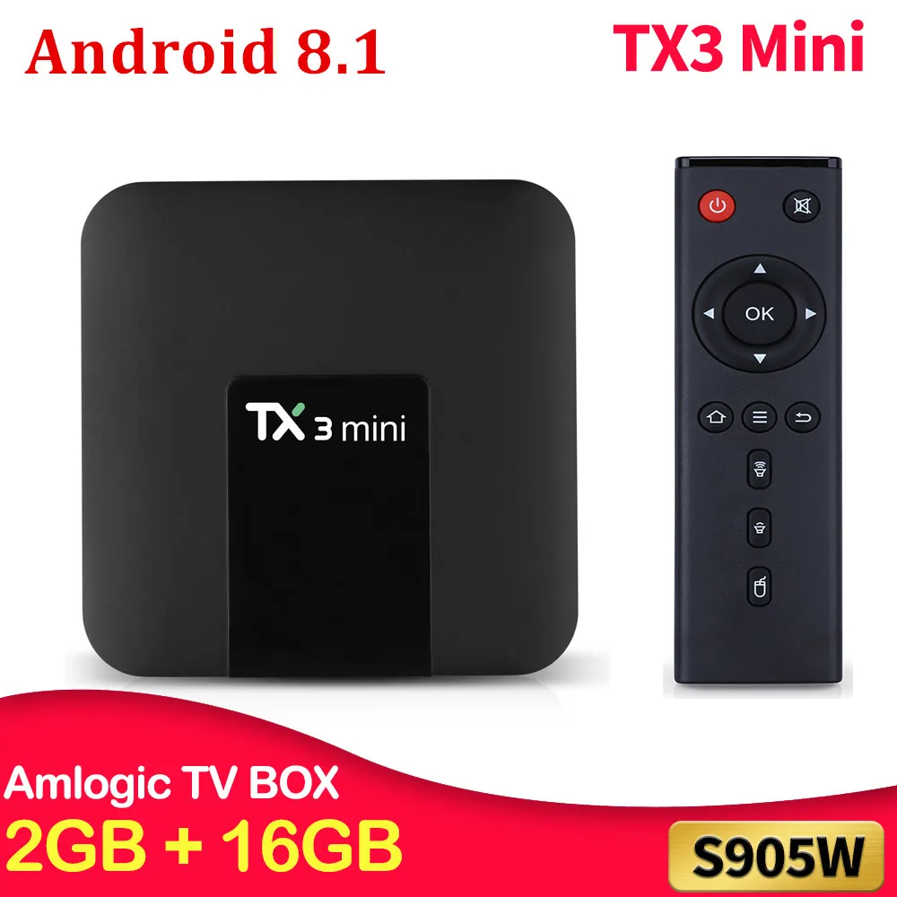 

Android Tv box Tx3 mini smart tv box android 8.1 Amlogic S905W 2G 16GB Media Playe smart tv set top android tv box