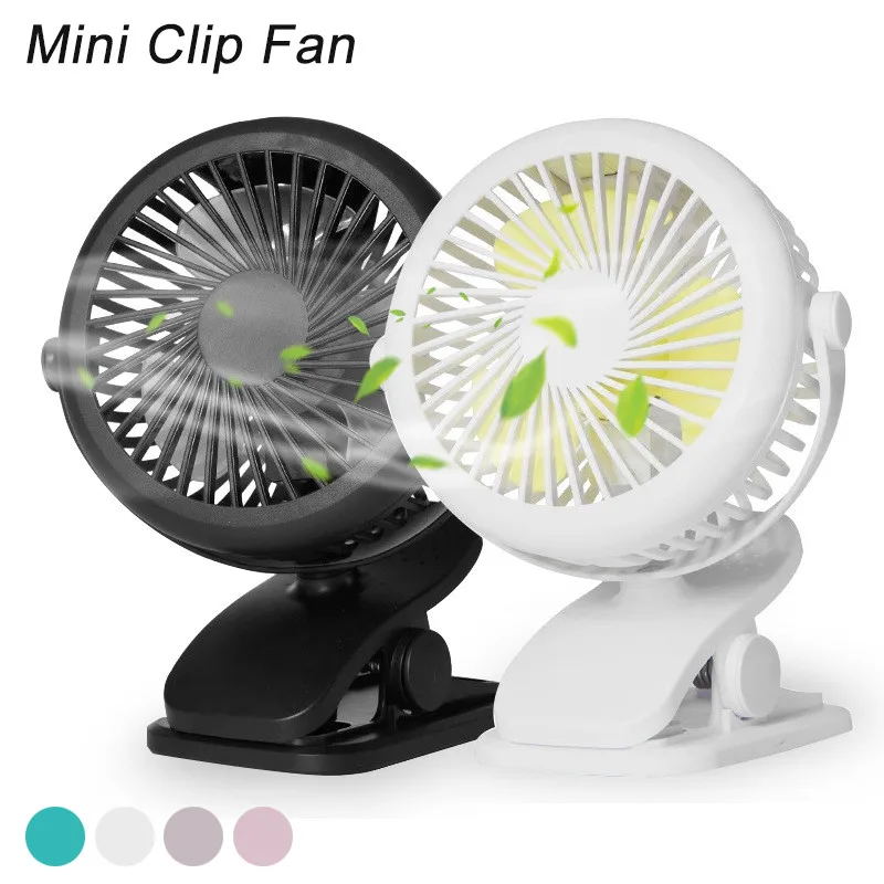 

Portable Small Fan Handheld Clip Fan USB Charging Desktop Mini 360 Degree Rotation Desktop Fan Outdoor Home with battery